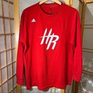 Addidas NBA Houston Rockets James Harden #13 Jersey Long Sleeve Shirt Red Size L